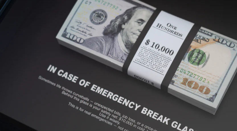 EMERGENCY $100 FRAME